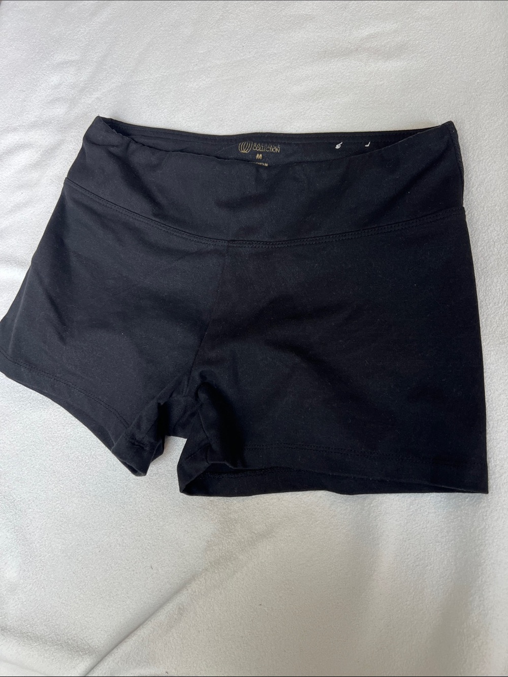 Black Medium-Rise Bike Shorts